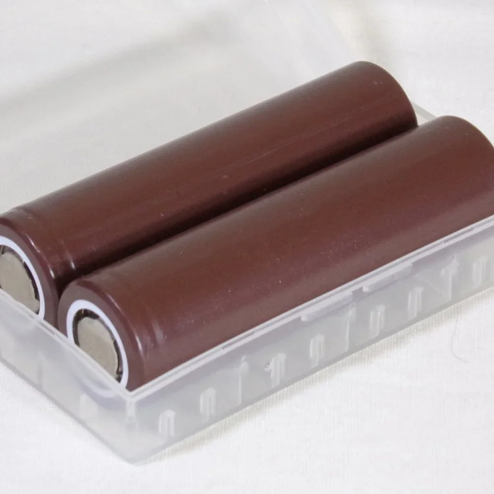 5 - 18650 Battery Storage Case W/Clip for 2x Rechargeable Battery Waterproof